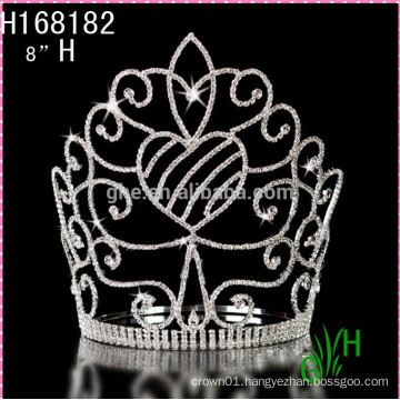 2015 New Cheap big pageant fashion tiara crown